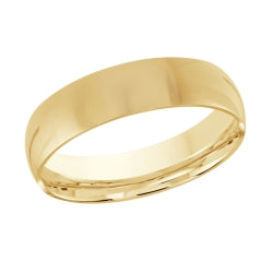 Polished Yellow Gold - 6mm wide shown here
